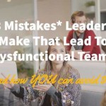 Dysfunctional work team graphic with text